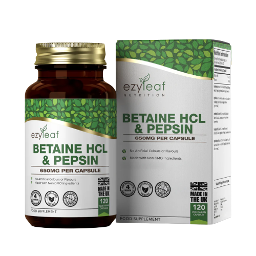 Бетаин HCL + пепсин, 120 капсули